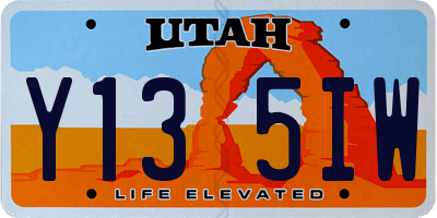 UT license plate Y135IW
