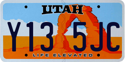 UT license plate Y135JC