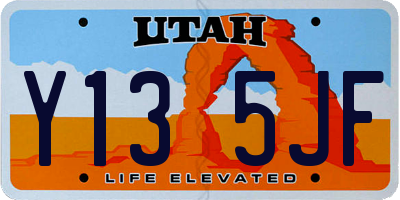 UT license plate Y135JF