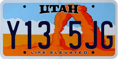 UT license plate Y135JG