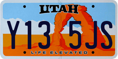 UT license plate Y135JS