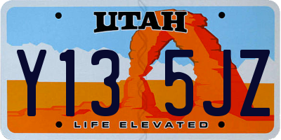 UT license plate Y135JZ