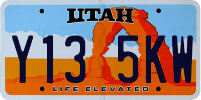 UT license plate Y135KW