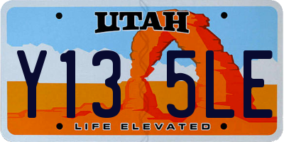 UT license plate Y135LE