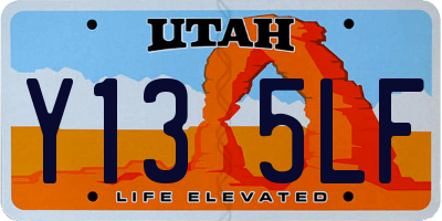 UT license plate Y135LF