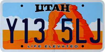 UT license plate Y135LJ