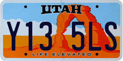 UT license plate Y135LS