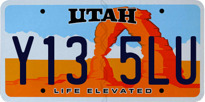 UT license plate Y135LU