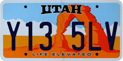 UT license plate Y135LV