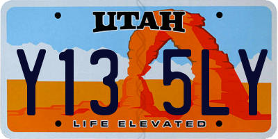 UT license plate Y135LY