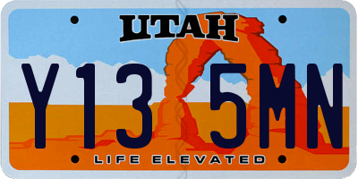 UT license plate Y135MN
