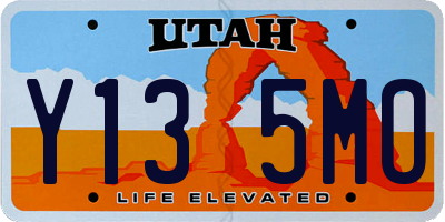 UT license plate Y135MO