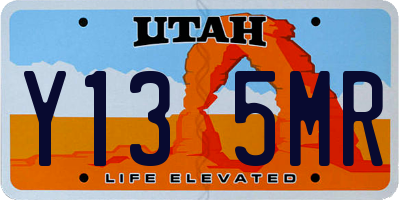 UT license plate Y135MR