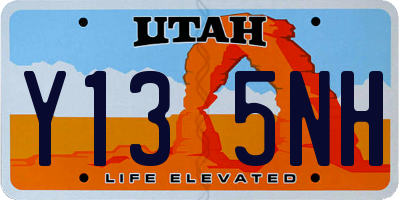 UT license plate Y135NH