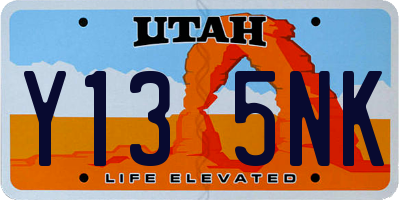 UT license plate Y135NK