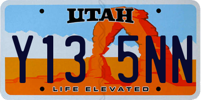 UT license plate Y135NN