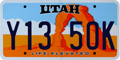 UT license plate Y135OK
