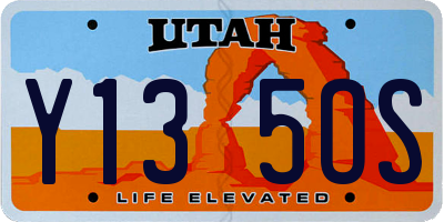 UT license plate Y135OS
