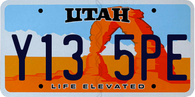 UT license plate Y135PE