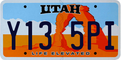 UT license plate Y135PI