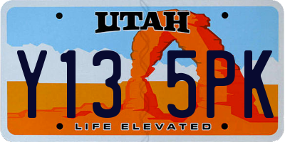 UT license plate Y135PK