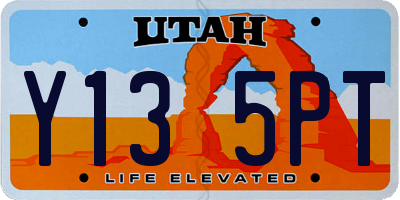 UT license plate Y135PT