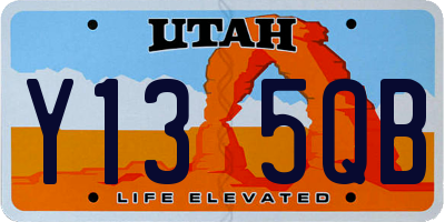 UT license plate Y135QB