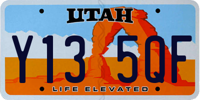 UT license plate Y135QF