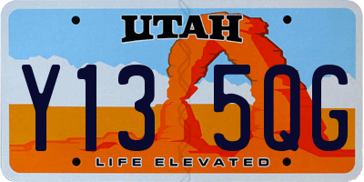 UT license plate Y135QG