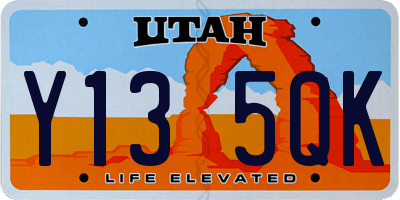 UT license plate Y135QK