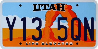 UT license plate Y135QN