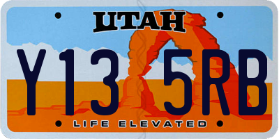 UT license plate Y135RB