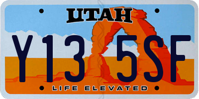 UT license plate Y135SF