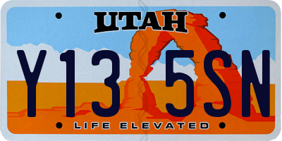 UT license plate Y135SN