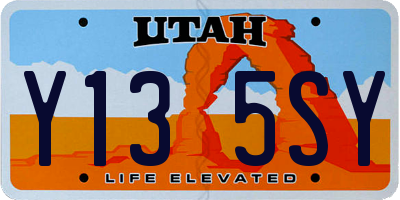UT license plate Y135SY