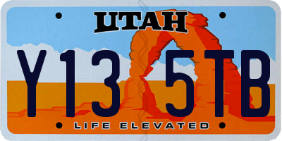 UT license plate Y135TB
