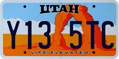 UT license plate Y135TC