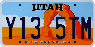 UT license plate Y135TM