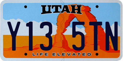 UT license plate Y135TN