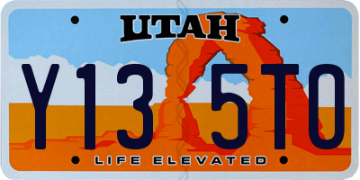 UT license plate Y135TO