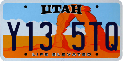 UT license plate Y135TQ