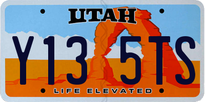 UT license plate Y135TS