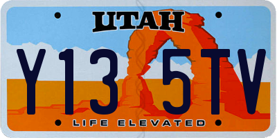 UT license plate Y135TV
