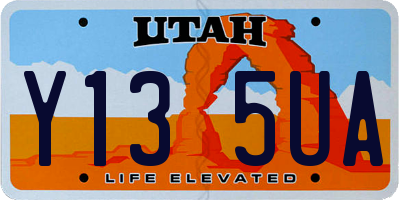 UT license plate Y135UA