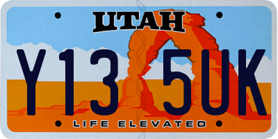 UT license plate Y135UK