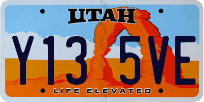 UT license plate Y135VE