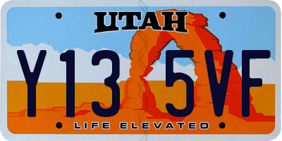 UT license plate Y135VF