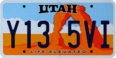 UT license plate Y135VI