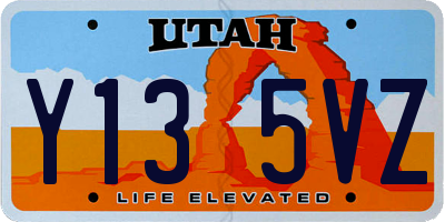 UT license plate Y135VZ