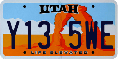 UT license plate Y135WE